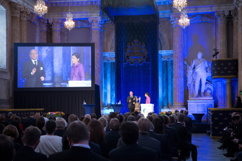 President of ICRC and Lydia Capolicchio in the Royal Hall